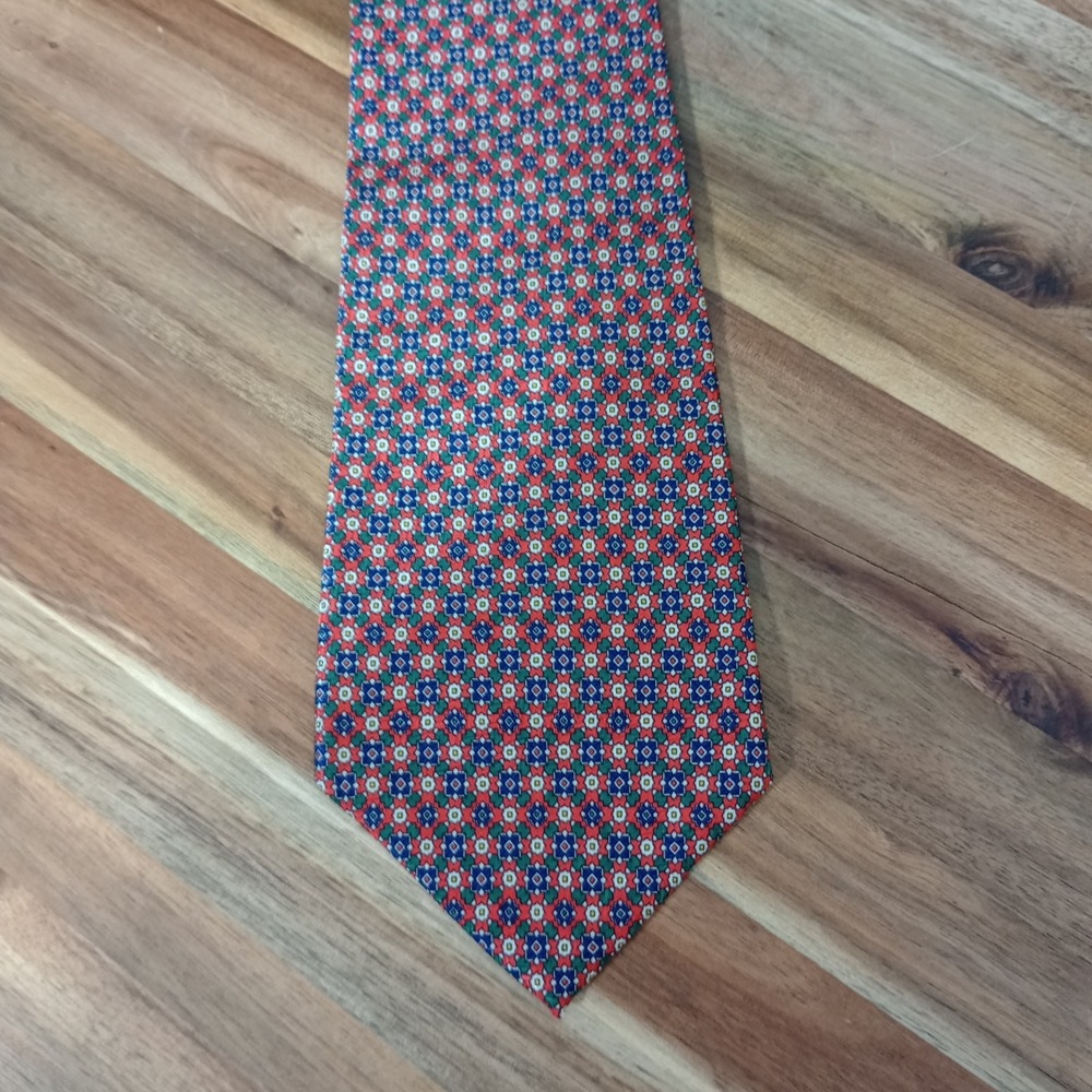 Vintage Polo Ralph Lauren Tie‎ Necktie 100% Silk Made in USA Foulard Geometric